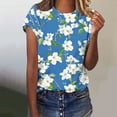 thumbnail image 2 of Women T-Shirts Women 2025 Clothes Summer Womens Black Tops Dressy Casual Crewneck Blouses for Women Summer Graphic Tees for Women, 2 of 5