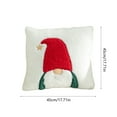 thumbnail image 3 of Nkmbld Christmas Pillow Covers Decoration Velvet Embroidered Santa Claus Pillow Covers for Winter Holiday Farmhouse Home Sofa Couch Decoration, Red, 3 of 7