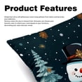 thumbnail image 2 of Snowman Velvet Throw Pillow Covers with Unique Patterns - Set of 2, 16x16, 18x18, 20x20 Inches or Living Room, Bedroom, and More!, 2 of 6