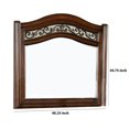 thumbnail image 5 of Wooden Mirror with Carvings and Molded Details, Brown, 5 of 5