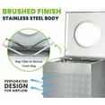 thumbnail image 3 of Alpine Stainless Steel Commercial Trash Can - Large Perforated 40 Gallon Trash Can Open Top, Heavy Duty Garbage Can for Indoor & Outdoor Use, Perfect for Office, Commercial Bathroom, Hotel, Lobby, an, 3 of 8