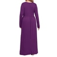 thumbnail image 5 of TARAINYA Plus Size Women Long Sleeve Maxi Dress Casual Dresses with Pockets, 5 of 9