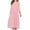 Pink, variant on VSSSJ Women 3/4 Sleeve Plain Loose Comfy Midi T-Shirt Dresses Round Neck Solid Color Casual Swing Simple Loungewear Long Dress Black S