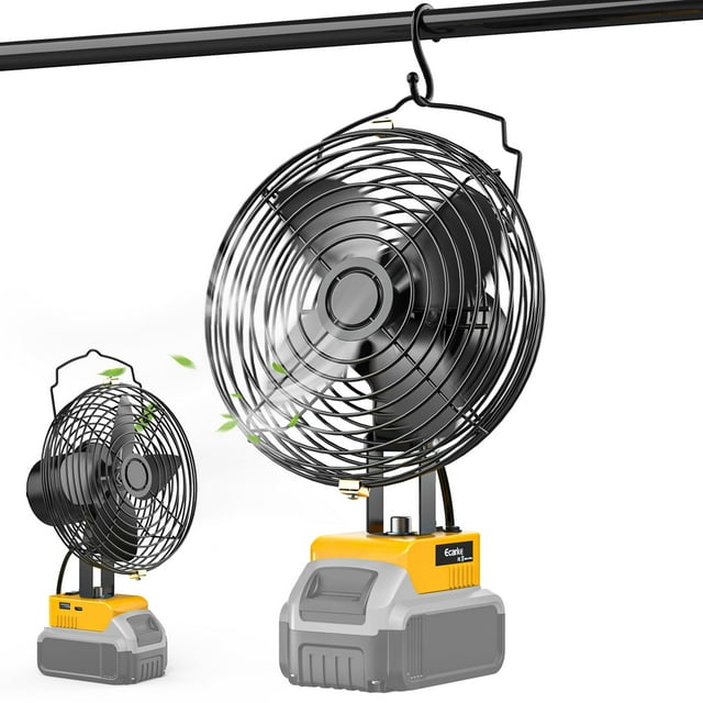 Ventilador de piso Ecarke de 7 pulgadas, 20 W, 3500 RPM con puerto de carga USB