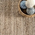 thumbnail image 3 of 5x8 Ft Inner Gray Jute Area Rug | Handmade | Solid Farmhouse Design | Natural Jute Rug for Living Room | Dining Room | Bedroom | Kitchen | Hallway | Entryway, 3 of 5