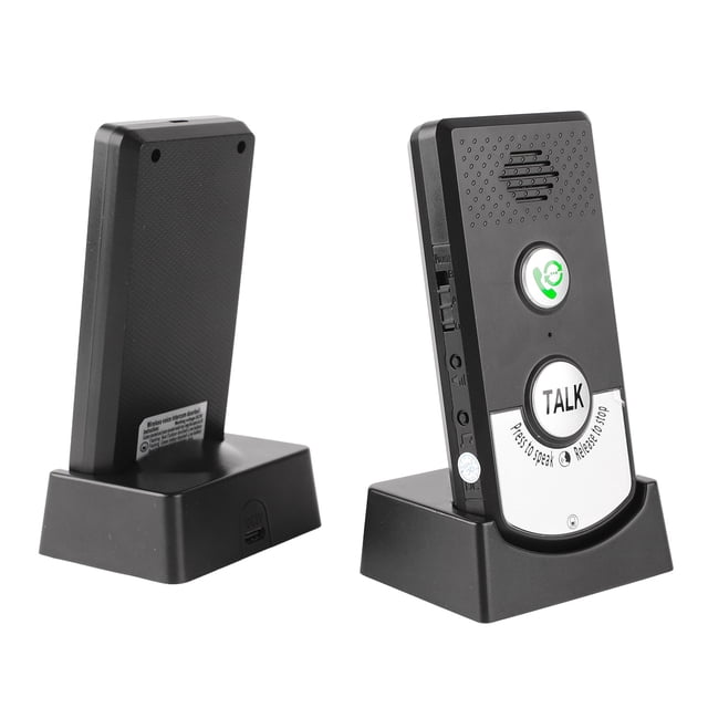 Timbre De Voz Bidireccional, Carga Automática Timbre De Intercomunicador Inalámbrico Tiempo De Espera Prolongado Botón Iluminado Volumen Fino Y Alto Para Hospital En Casa