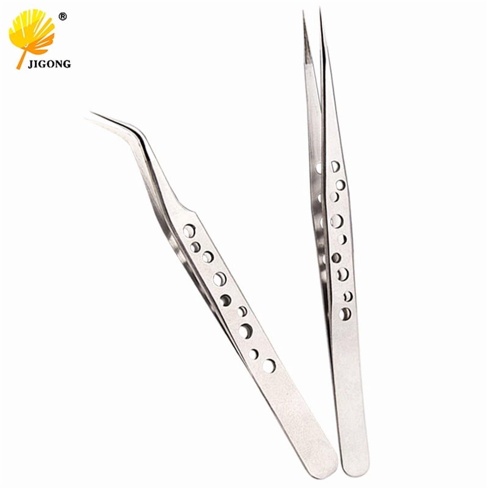 Stainless non-magnetic eyelash extension tweezers eyelash tweezers false eyelash tweezers 3D lash tweezer