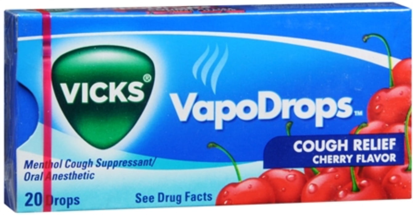 Vicks VapoDrops Cherry Flavor 20 Each (Pack of 3)