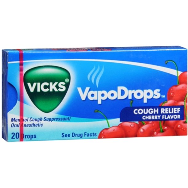 Vicks VapoDrops Cherry Flavor 20 Each (Pack of 2)