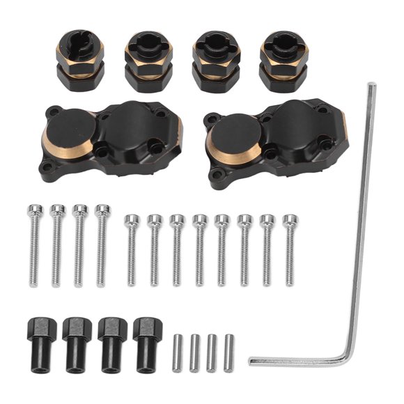 RC Brass Coupler Wear Resistant Precise RC Brass Coupler with Front and Rear Diff Cover for Axial SCX24 1/24 RC Car