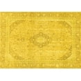 thumbnail image 1 of Ahgly Company Machine Washable Indoor Rectangle Abstract Yellow Modern Area Rugs, 6' x 9', 1 of 4