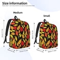 thumbnail image 3 of Naloa Autumn With Leaves Canvas Backpack for Men Women Rucksack Casual Travel Daypack College Tote Satchel Bookbag for Teens-Small, 3 of 7
