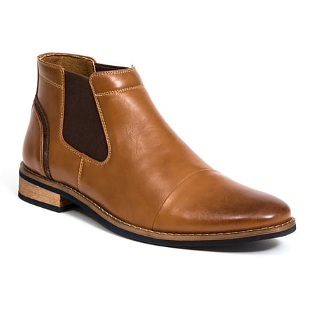 

DEER STAGS Mens Brown Goring Cushioned Argos Cap Toe Block Heel Chelsea 10.5 M