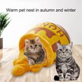 thumbnail image 2 of Pet Nest Cute Honey Pot Shape Warm Soft Comfortable Removable Washable Sleeping Bed For Cats Dogs, 2 of 9