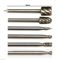 thumbnail image 4 of 24PCS HSS Rotary Multi Tool Burr Routing Router Bit Mill Cutter Attachment for,24 x HSS rotary burr,Silver, 4 of 6