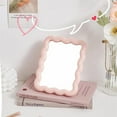 thumbnail image 3 of Bradem Makeup Mirror Desk Mirror,Portable Small Mirror Female Dressing Table Desktop Princess Mirror Bedroom Student Dormitory Desktop Makeup Mirror,Arch/Rectangle Pocket Mirror, 3 of 9