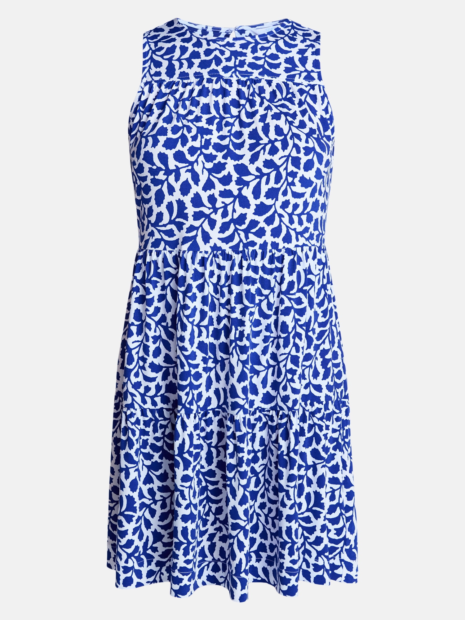Time and Tru Women's and Women's Plus Sleeveless Tiered Mini Dress, Sizes XS-4X