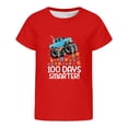 thumbnail image 4 of Glisme Girls Tops Size 2-3 Years Back To School Short Sleeve T-Shirts Cute Print Round Neck Casual Graphic Tee Modern Fit Red Tee, 4 of 4