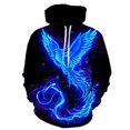 thumbnail image 2 of Sudadera con capucha para hombre con estampado digital 3D Flame Phoenix Sudadera con capucha, 2 of 5