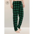 thumbnail image 2 of North 15 Mens Super Cozy Buffalo Plaid Micro Fleece Pajama Pants-1235-Green-XXL, 2 of 9