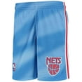 thumbnail image 2 of Youth Mitchell & Ness Blue New Jersey Nets Hardwood Classics Swingman Shorts, 2 of 4