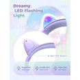 thumbnail image 2 of Auriculares iClever para niños con orejas de gato, LED, se iluminan Meow Donut, 2 of 6