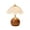Brown, variant on Vintage Scalloped Glass Shade Table Lamp Multi Color Round Base Warm Ambient Bedside Lamp for Bedroom Living Room Office Decor Holiday Housewarming Gift