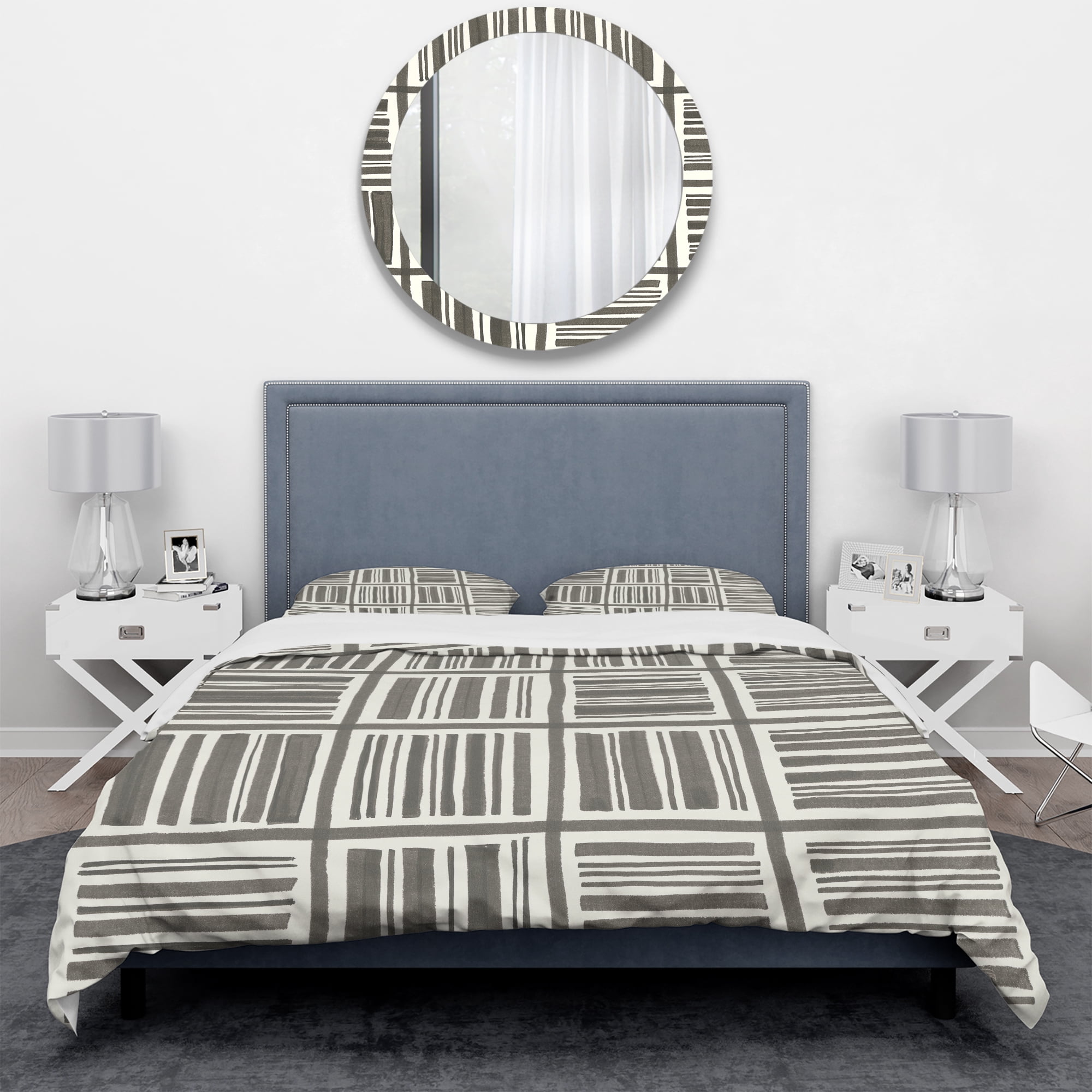 Designart 'Minimalist Graphics I' Geometric Duvet Cover Set