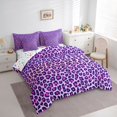 thumbnail image 3 of Feelyou Purple Leopard Print Bedding Comforter Set 7pcs, Simple Fashion Queen Bedding Sets, 3 of 8
