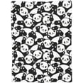 thumbnail image 2 of Cute Panda Throw Blanket Warm Ultra-Soft Micro Fleece Blanket for Bed Couch Living Room, 2 of 6
