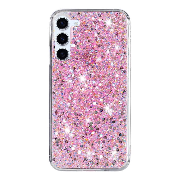 Mobile Phone Case Compatible with Samsung Galaxy S26 , Glitter Sparkle Bling Protective Case for Girls and Women, Ultra Slim Shockproof and Scratch-Resistant, Trendy Case,Pink