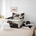 thumbnail image 6 of Homewish Brown White Cowhide 7-Piece Twin Bedding Sets,Cattle Hide Print Bedding Comforter Set,Rustic Farmhouse Sheet Sets For Teens,Super Cozy Room Decor, 6 of 8