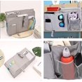 thumbnail image 2 of Organizador de cabecera Caddy de almacenamiento junto a la cama para el hogar, gris, 2 of 5