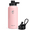 Pink, variant on HydroPal 32oz Insulated Stainless Steel Water Bottle with 2 Leak Proof Lids(Spout Lid and Straw Lid) Wide Mouth Powder-Coated Water Bottle for Sports and Travel, Black