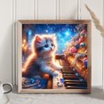 thumbnail image 4 of Pintura de diamante 5D DIY, taladro redondo completo, Kit de gato y Piano, decoración del hogar, 30x30cm, 4 of 9