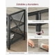 thumbnail image 3 of Mueble de TV, Mesa de TV para Televisores de hasta 70 Pulgadas, Ancho 160 cm, Marco de Acero, con Estantes, para Salón, Dormitorio, Greige y Negro LTV095B02V1, 3 of 5