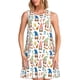 thumbnail image 1 of Fotbe Barbecue Gnomes Vestido de Verano sin Mangas para Mujer – Vestido Midi Línea A, Estilo Camiseta Floral, Vestido Playero Casual y Fluido, 1 of 7