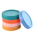 thumbnail image 5 of ACDANC 86Mm Wide Mouth Plastic Mason Jar Lids,9Pcs Plastic Storage Caps with Sealing Rings for Canning Jars Lids for Mason Jars Wide Mouth, 5 of 7