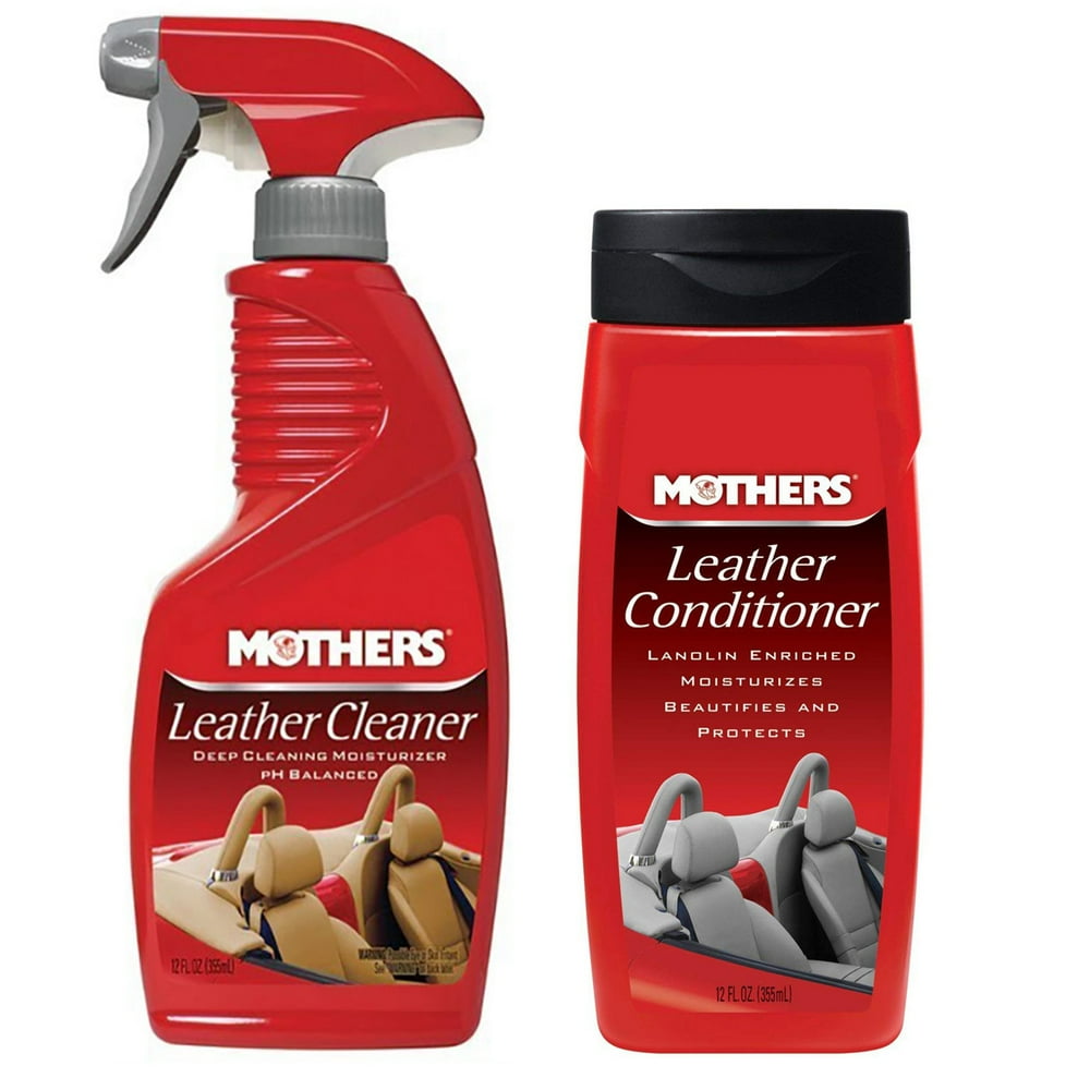 Mothers Leather Cleaner and Conditioner, Leather Care Kit 12 oz