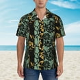 thumbnail image 4 of Goofa Lilies Flowers Hawaiian Shirt for Men, Unisex Summer Beach Casual Short Sleeve Button Down Shirts,Aloha Tropical Floral print shirt-, 4 of 9