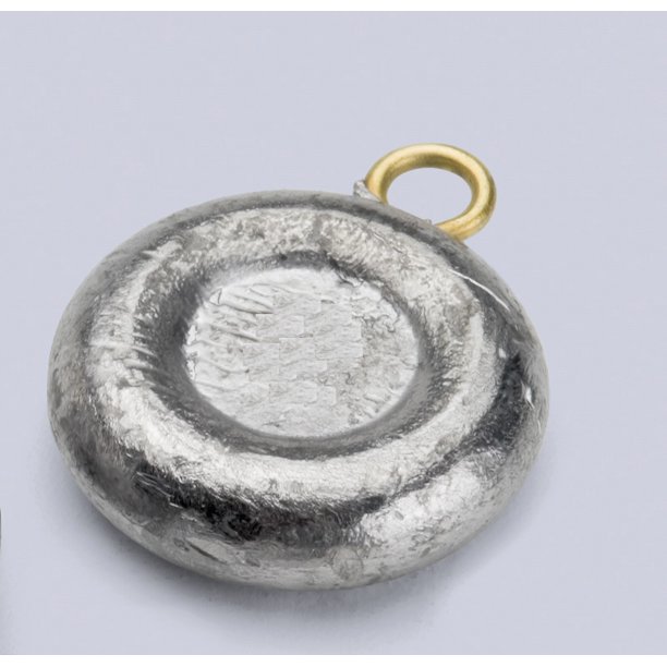 Bullet Weights® DSI224 Lead Disc Sinker Size 2 oz, 8 Fishing Weights