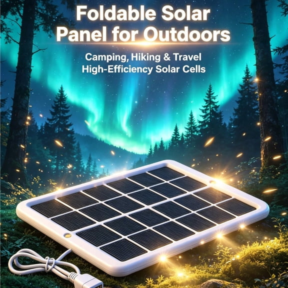 Portable Solar Panel Charger with 5V USB Output, Lightweight Solar Charging Panel for Hiking, Camping, Fishing, Backpacking, RV Travel and Emergency Outdoor Power