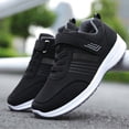 thumbnail image 5 of Domzle Men's Casual Walking Shoes for Elderly Lightweight Strap Comfortable Sneakers Outdoor Workout Sneaker Walking and All-Day Comfort Black, 5 of 6