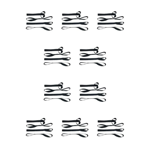 Sidaley 4 Uds cinturón de amarre sólido y de larga duración amarre de trinquete con cordones pesados colgantes de nailon negro * negro * 2.5 * 46 cm 10piezas