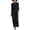 Black, variant on Women's Button up Polo Shirt Maxi Dress Long Sleeve Straight Slim Fit Casual Sporty Work Dresses Elegant Sides Split Solid Color Casual Frock Black S