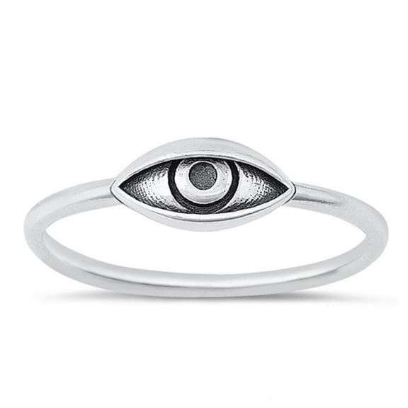 Wholesale Eye Ring .925 Sterling Silver Oxidized Protective Band Jewelry Female Male Unisex Size 9