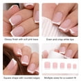 thumbnail image 4 of Press On Nails French Tip Short Square – Nude Pink Fake Nails 2 Boxes Set Classic White Tip Design Easy Application Natural Look for Daily Wear, 4 of 10