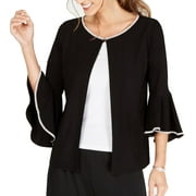 Women's Jacket Small Gem Trim Petite Bell Sleeve PS