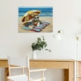 thumbnail image 5 of YILUYINQING Dog Reading Book Print On Canvas Wall Art Decor for Bedroom Kitchen - Ready To Hang Room Home Art Decor 16x12in, 5 of 6