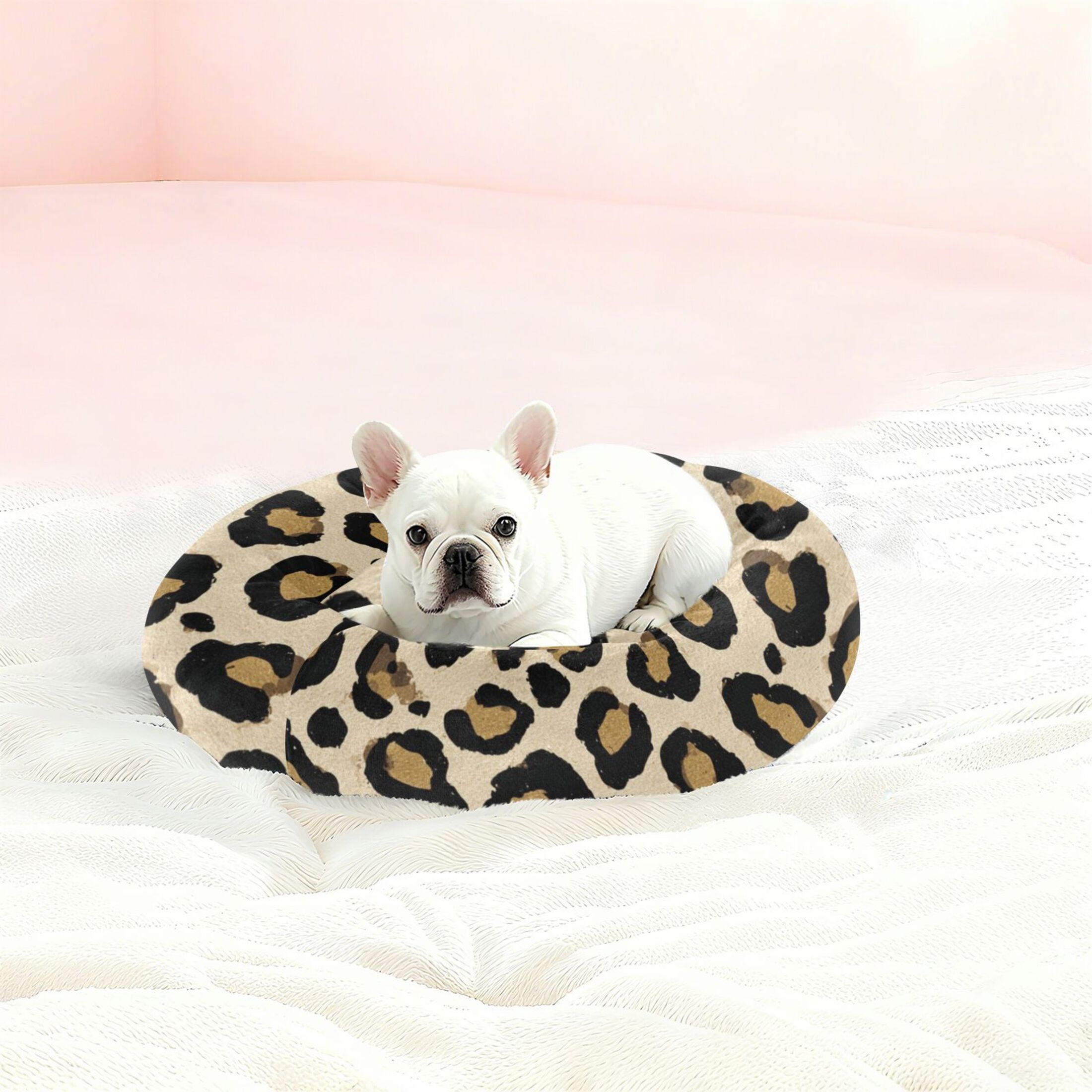 Pet Bed Pet Mat Cozy Removable & Washable Comfort For Cats And Dogs Leopard Print Vector